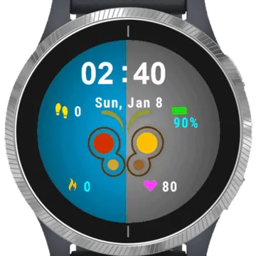 Circular Colored Garmin watch face preview
