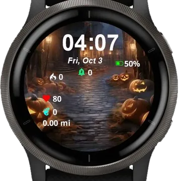 City Halloween Garmin watch face preview