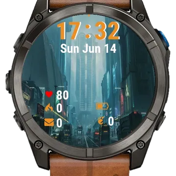 City Lots Tall Buildings Garmin watch face preview