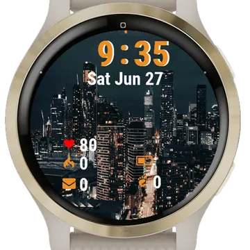 City Night Garmin watch face preview
