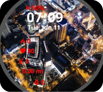 City Night Garmin watch face preview
