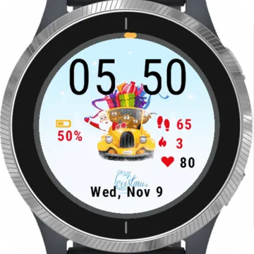 City Snow Garmin watch face preview