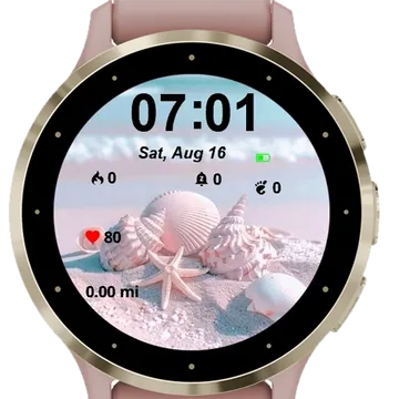 Clams Garmin watch face preview