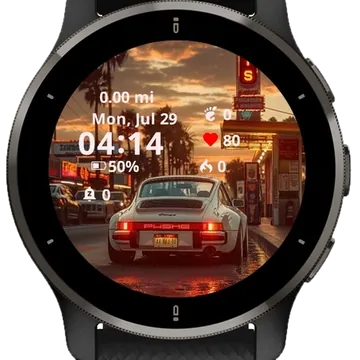 Classic Car Garmin watch face preview