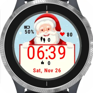 Claus Poster Garmin watch face preview