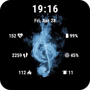 Clef Garmin watch face preview