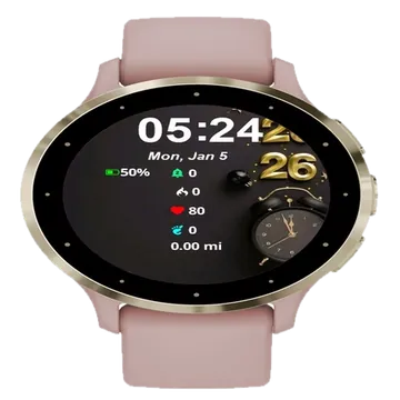 Clock Gold Garmin watch face preview