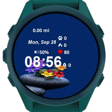 Close Up Front Back View Garmin watch face preview