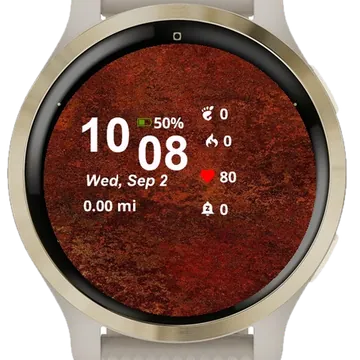 Close Up Rusted Surface Garmin watch face preview