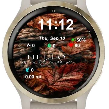 Close Up Words Hello Written Top Garmin watch face preview