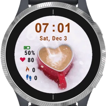 Coffee In Snow Garmin watch face preview