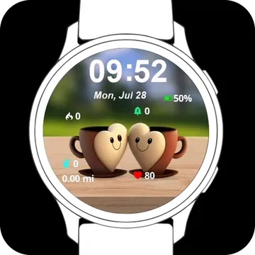 Coffee Love Garmin watch face preview
