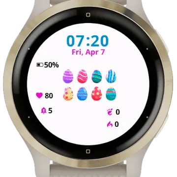 Collection Eggs Garmin watch face preview