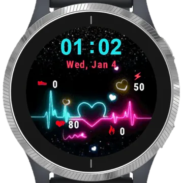 Color Heart Garmin watch face preview