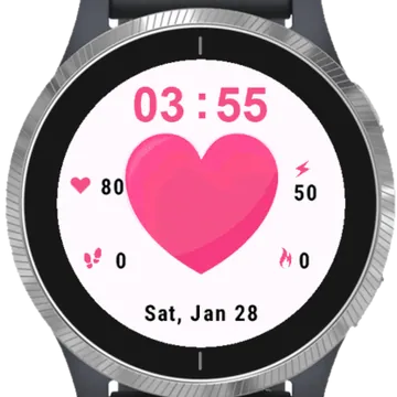 Color Heart Garmin watch face preview