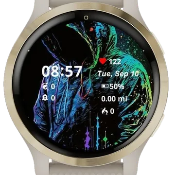 Color Man 1 Garmin watch face preview