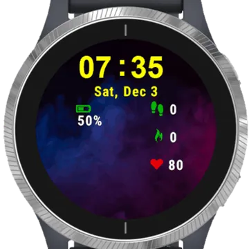 Color Smoke Background Garmin watch face preview