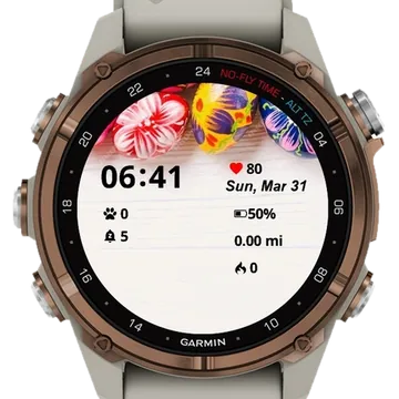 Colored Eggs Garmin watch face preview