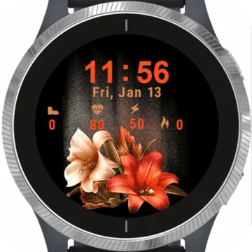 Colored Lily Garmin watch face preview