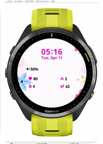 Colorful Abstract Garmin watch face preview