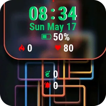 Colorful Abstract Garmin watch face preview