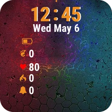 Colorful Dark Garmin watch face preview