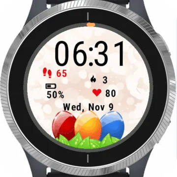 Colorful Eggs Garmin watch face preview