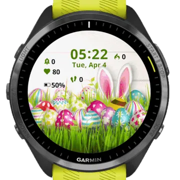 Colorful Eggs Garmin watch face preview
