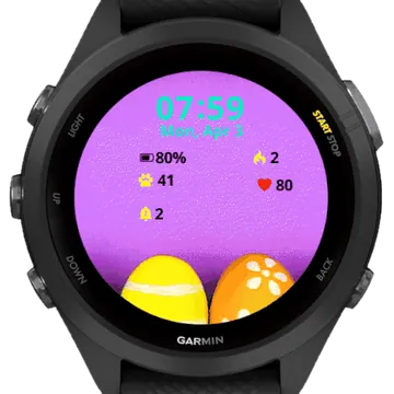 Colorful Eggs Garmin watch face preview