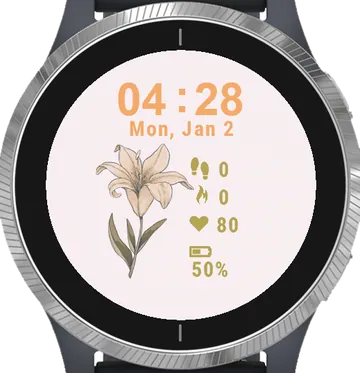Colorful Flower Y Garmin watch face preview