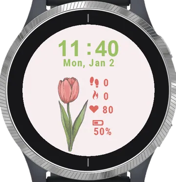 Colorful Flower Garmin watch face preview