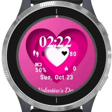 Colorful Hearts Garmin watch face preview
