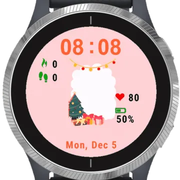 Colorful Light Christmas Garmin watch face preview