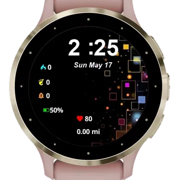 Colorful Squares Garmin watch face preview