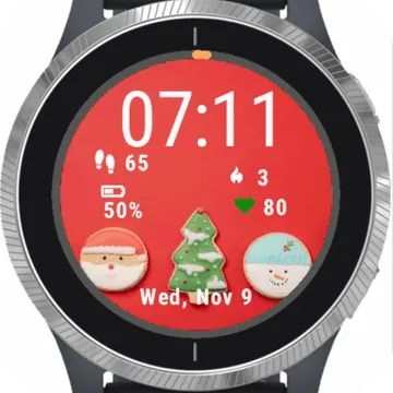 Cookies for Santa Claus Garmin watch face preview