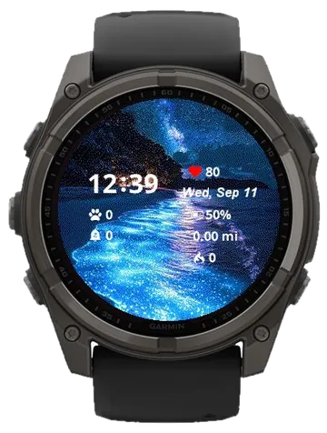 Cosmic Glow Garmin watch face preview