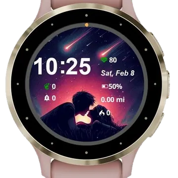 Cosmic Love Garmin watch face preview