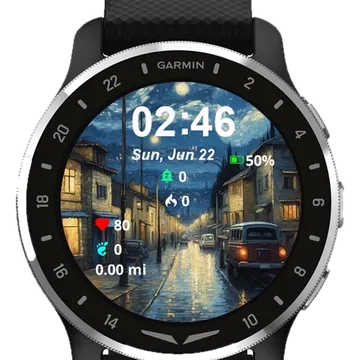 Cosmic Night Serenity Garmin watch face preview