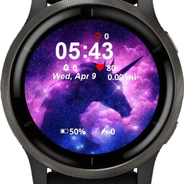 Cosmic Unicorn Garmin watch face preview