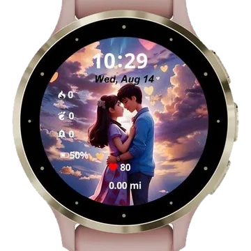 Couple Animation Garmin watch face preview