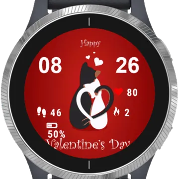 Couple Cat Garmin watch face preview