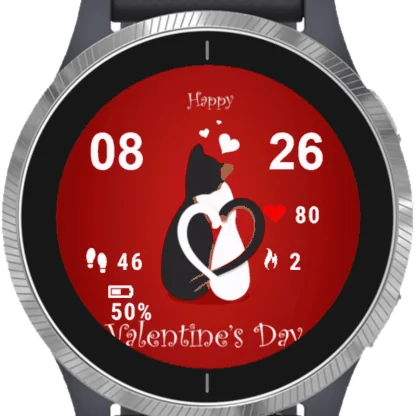 Couple Cat Garmin watch face preview