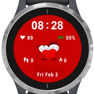 Couple Heart Garmin watch face preview