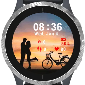 Couple Kiss Garmin watch face preview