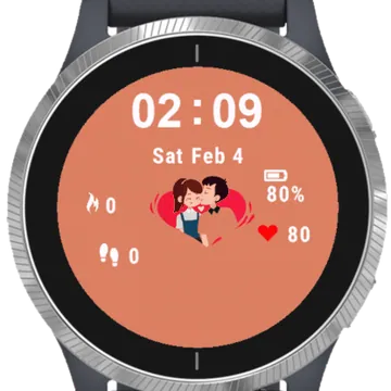Couple Kiss Garmin watch face preview