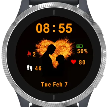 Couple Lovely Garmin watch face preview