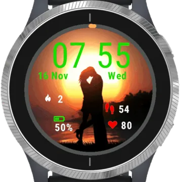 Couple Sunset Landscape Garmin watch face preview