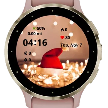 Cozy Christmas Lights Garmin watch face preview