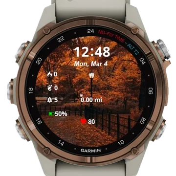 Cozy Fall Garmin watch face preview