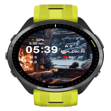 Cozy Fireplace Cabin Garmin watch face preview